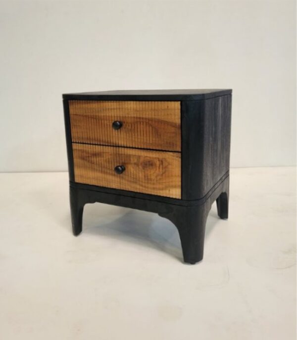 Teak 2 Drawer Bedside - Image 2